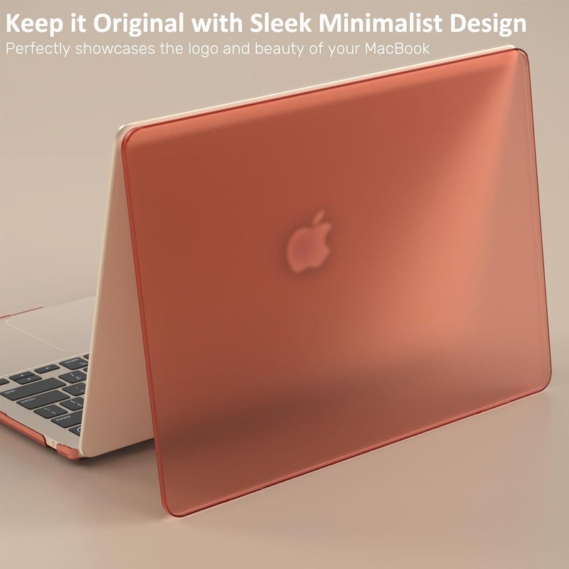 KEROM حافظة شفافة بنية لجهاز MacBook Air 13 بوصة 2025-2022 M4 M3 M2 A3240 A3113 A2681، حافظة MacBook Air M3 13 بوصة، غلاف بلاستيكي غير لامع وقاعدة لوحة مفاتيح لجهاز Mac Air 13.6 بوصة، بني مصنفر - Image 4
